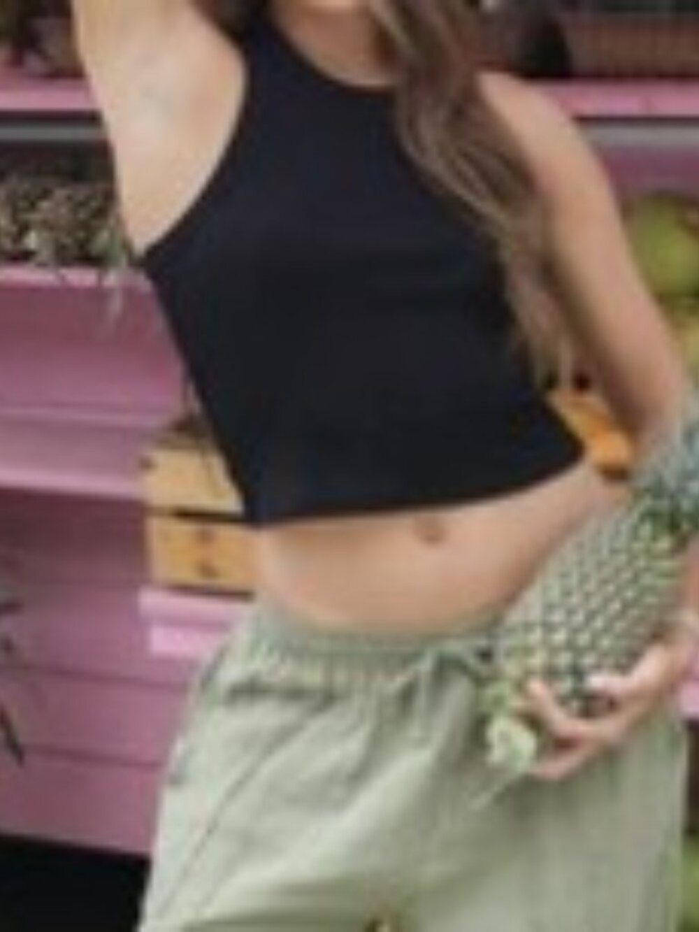 Lotus and Luna Cropped Racerback Ribbed Tank - Picture 3 of 3